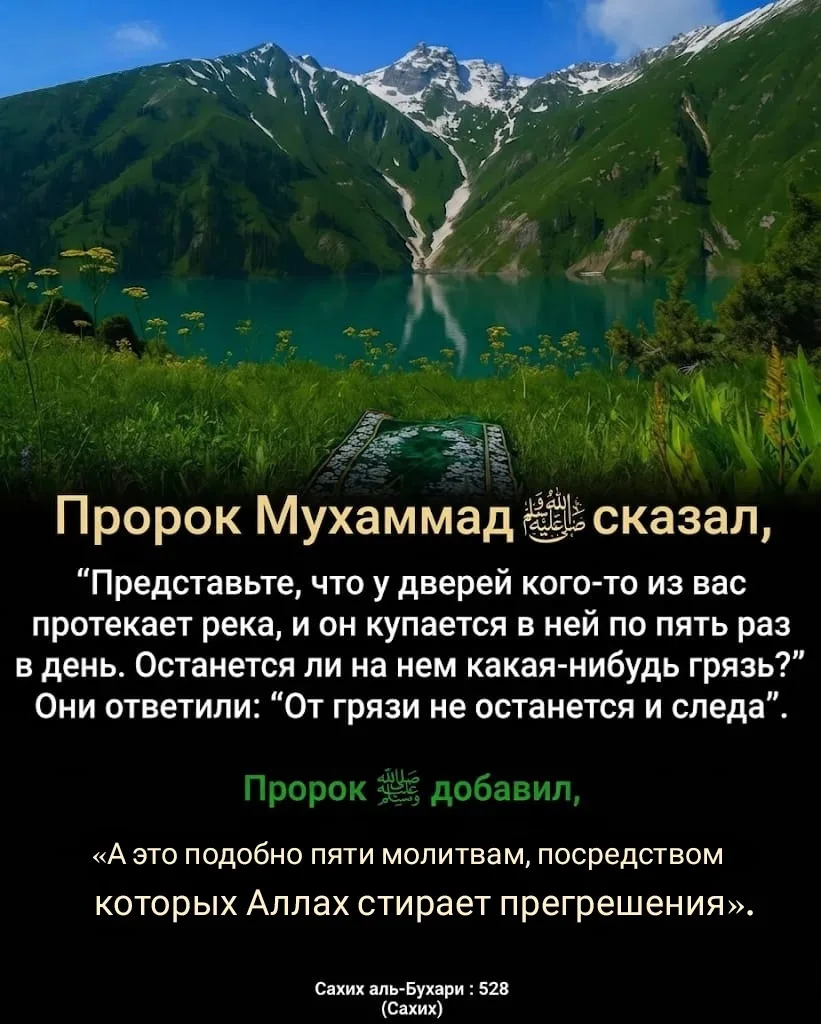 Передают со слов Абу Хурайры о том, что он слышал, как посланник Аллаха, да благословит...