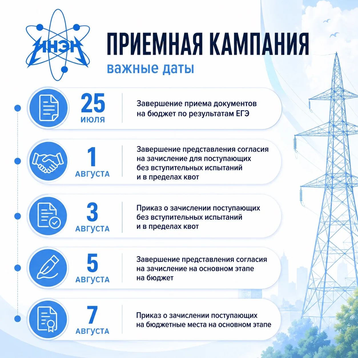 ⚡️ Последний рывок: главные даты приемной кампании!