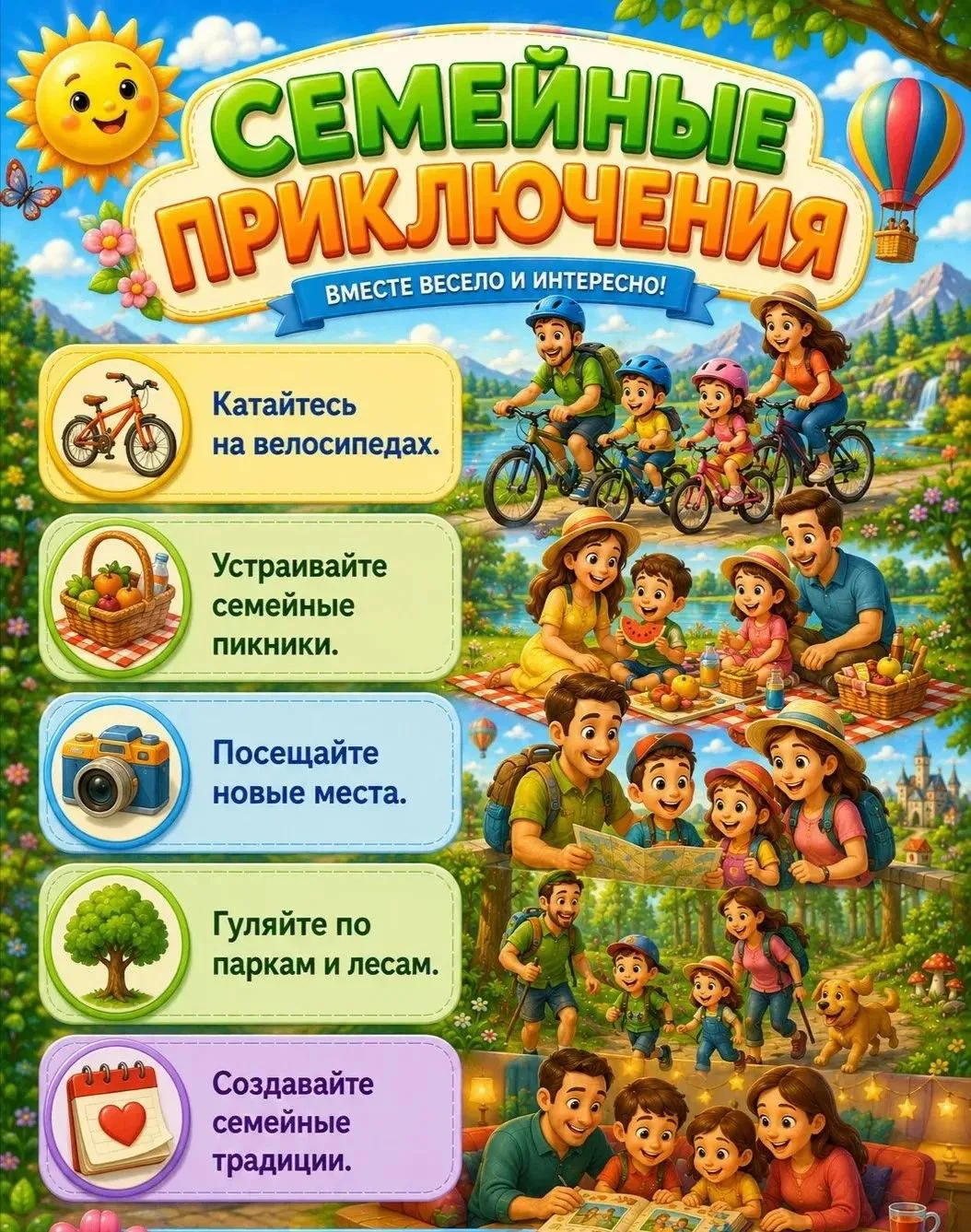 Лето в самом разгаре. Желаем, чтобы летние каникулы были наполнены яркими впечатлениями, новыми откр