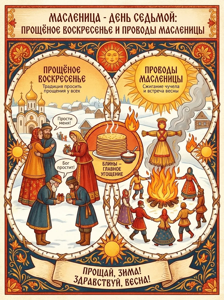 🥞🌞 С последним днём Масленицы! Прощённое воскресенье 🌞🥞