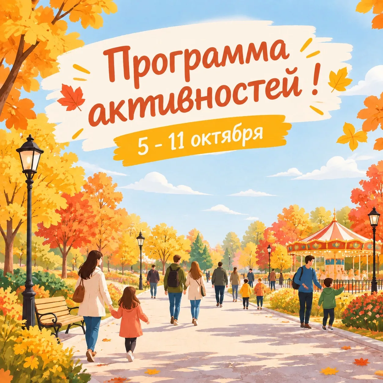 🎉 Программа активностей на октябрь! 5–11 октября 🎉