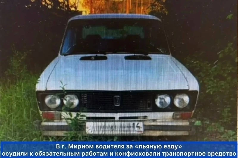 Пьяного водителя из Мирного отправили на обязательные работы