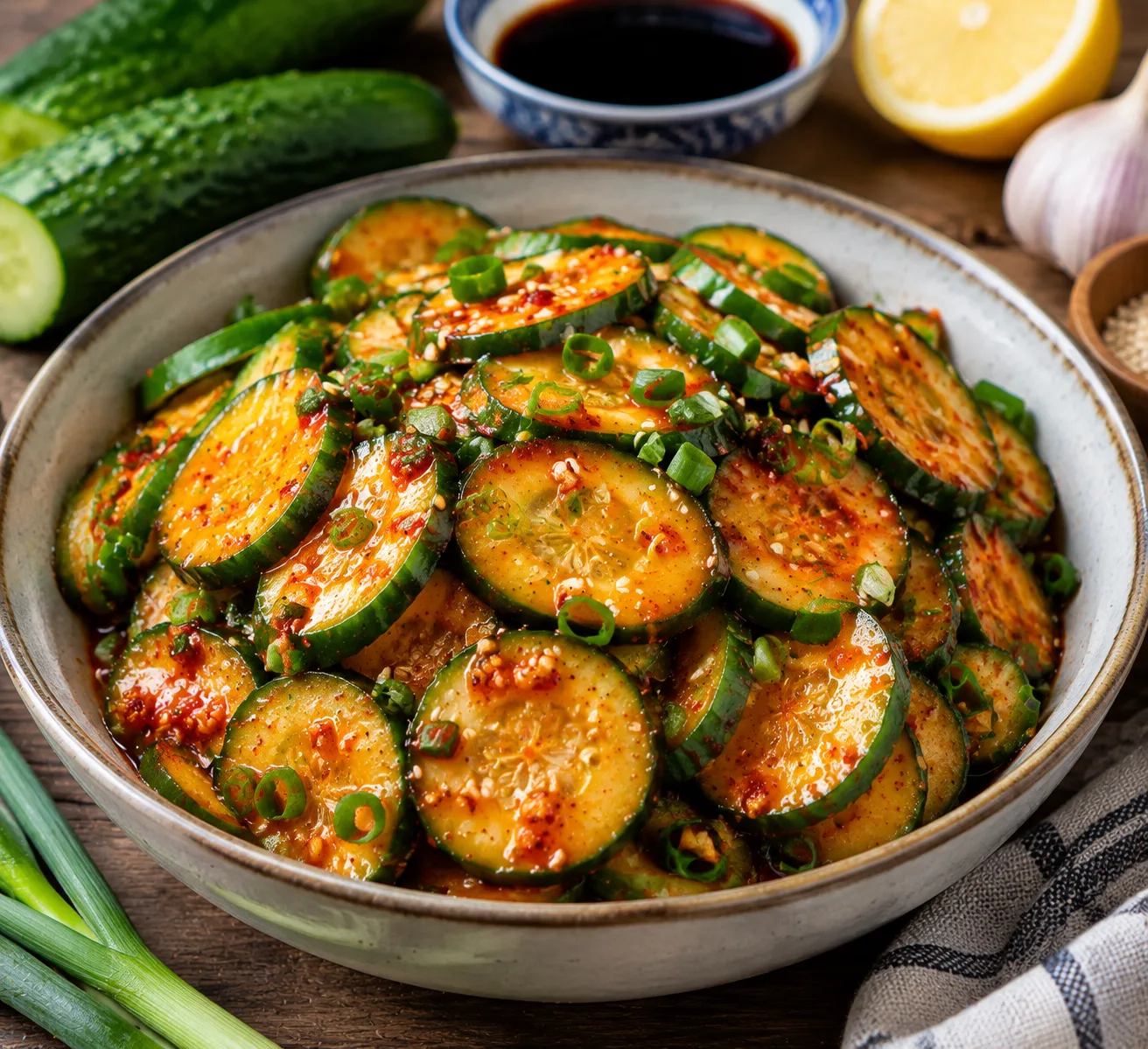 🥒 Огурцы «А-ля кимчи» — быстрая пикантная закуска 🌶️✨