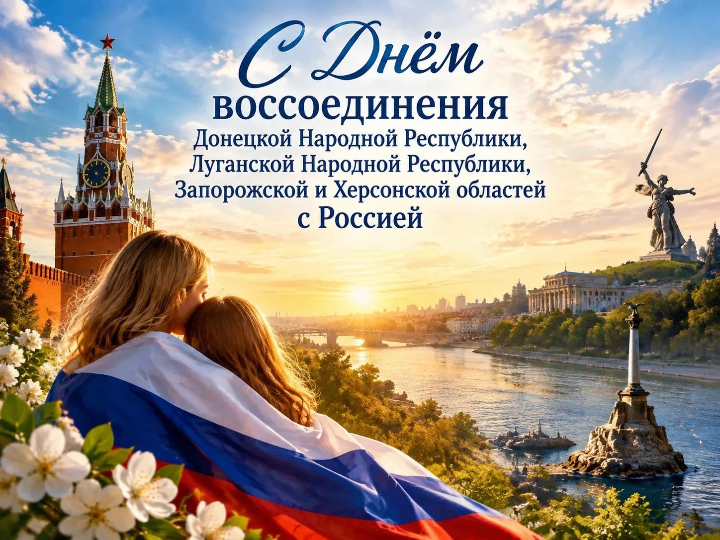 С Днём воссоединения Донецкой Народной Республики, Луганской Народной Республики, Запор...