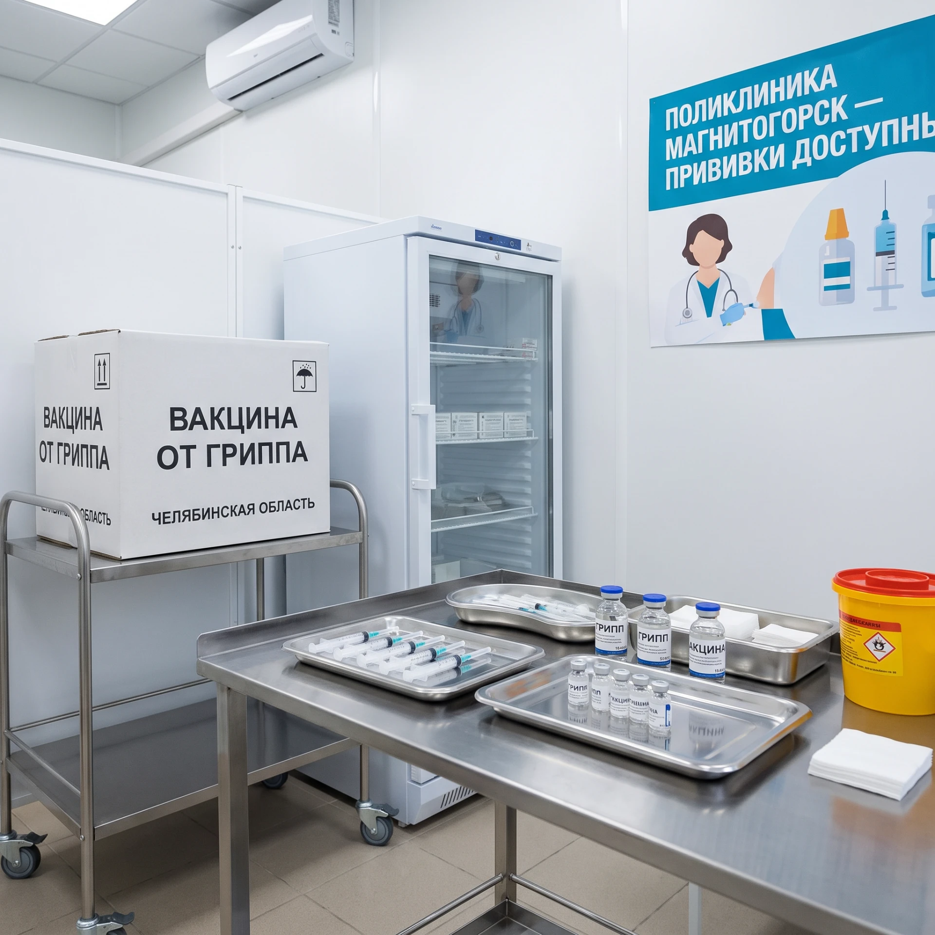 В Челябинской области началась прививочная кампания против гриппа 💉