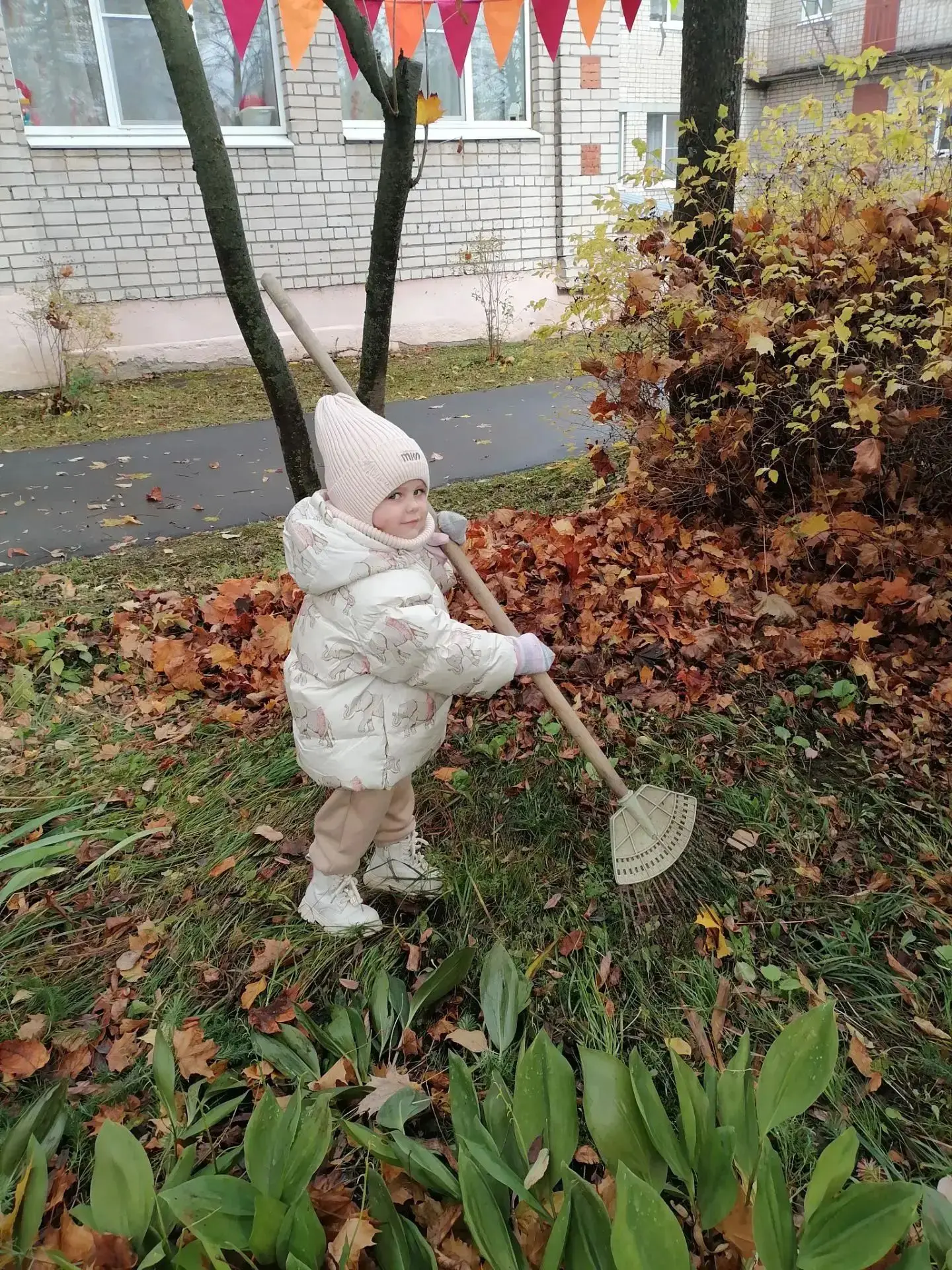 Помощники группы "Фиксики"помогают убирать листья! 🍁