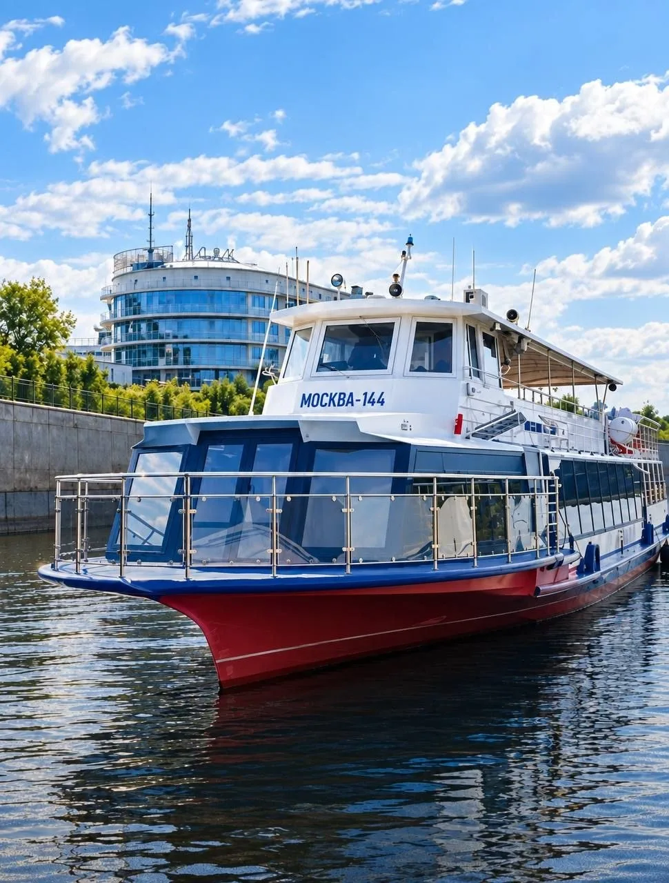 ⛴️ Завтра в Омске на прогулочные рейсы выйдет обновленный теплоход "Москва-144".