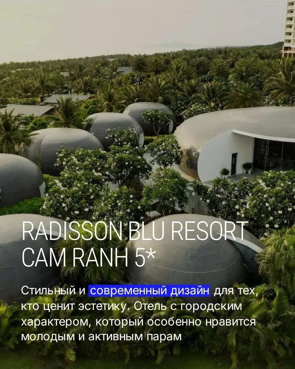 💜 Radisson Blu Resort Cam Ranh 5*

Более современный и «городской» отель. Часто хорошо заходит моло