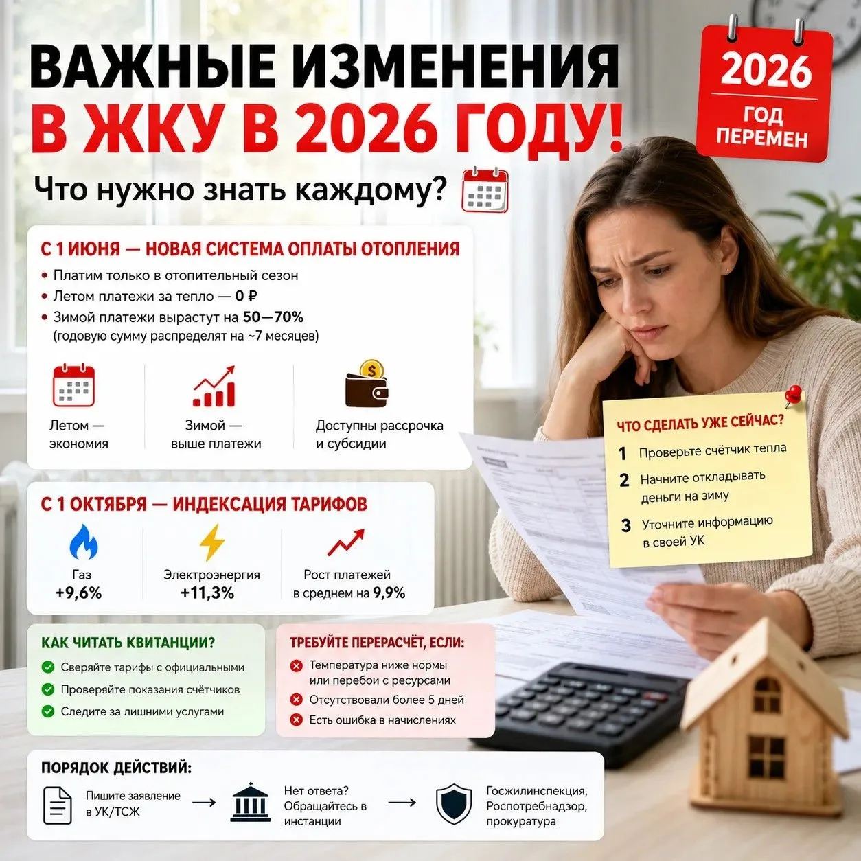 🔥 Внимание, важные новости по ЖКУ в 2026 году! 🔥Друзья, готовьтесь — в оплате коммуна...