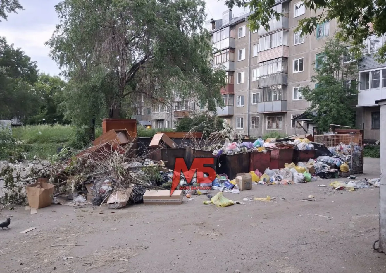 😱 Во дворе дома по адресу Деповская 4, стоят мусорные баки, которые уже 4 дня находятся в непригляд