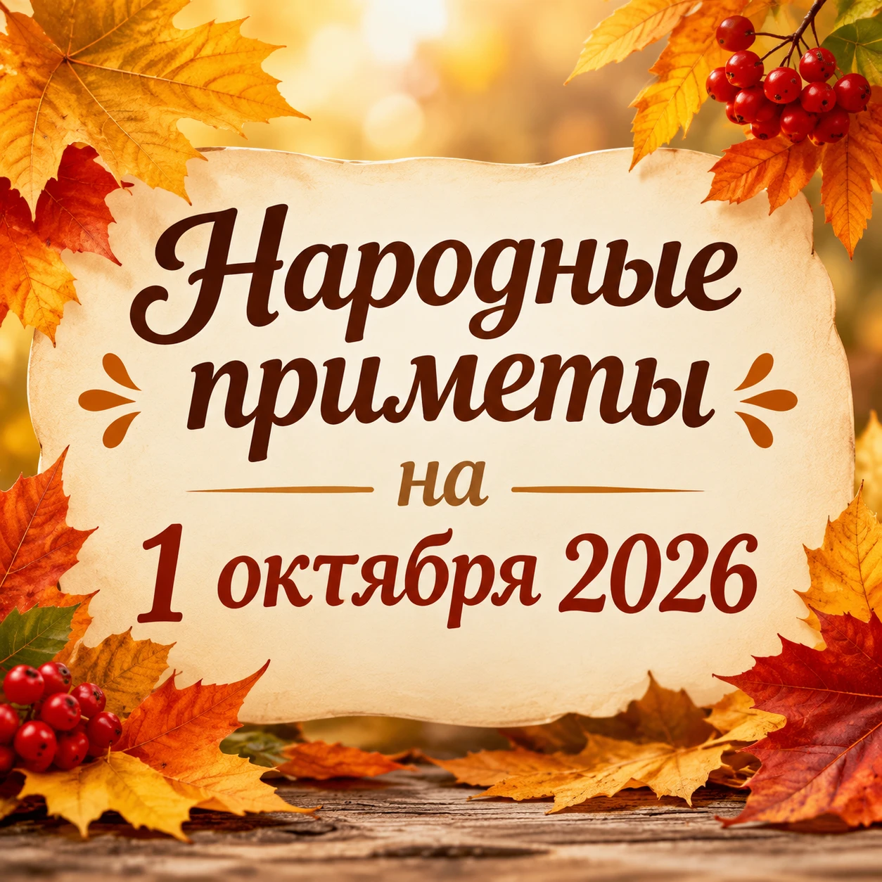 Народные приметы на 01.10.2026