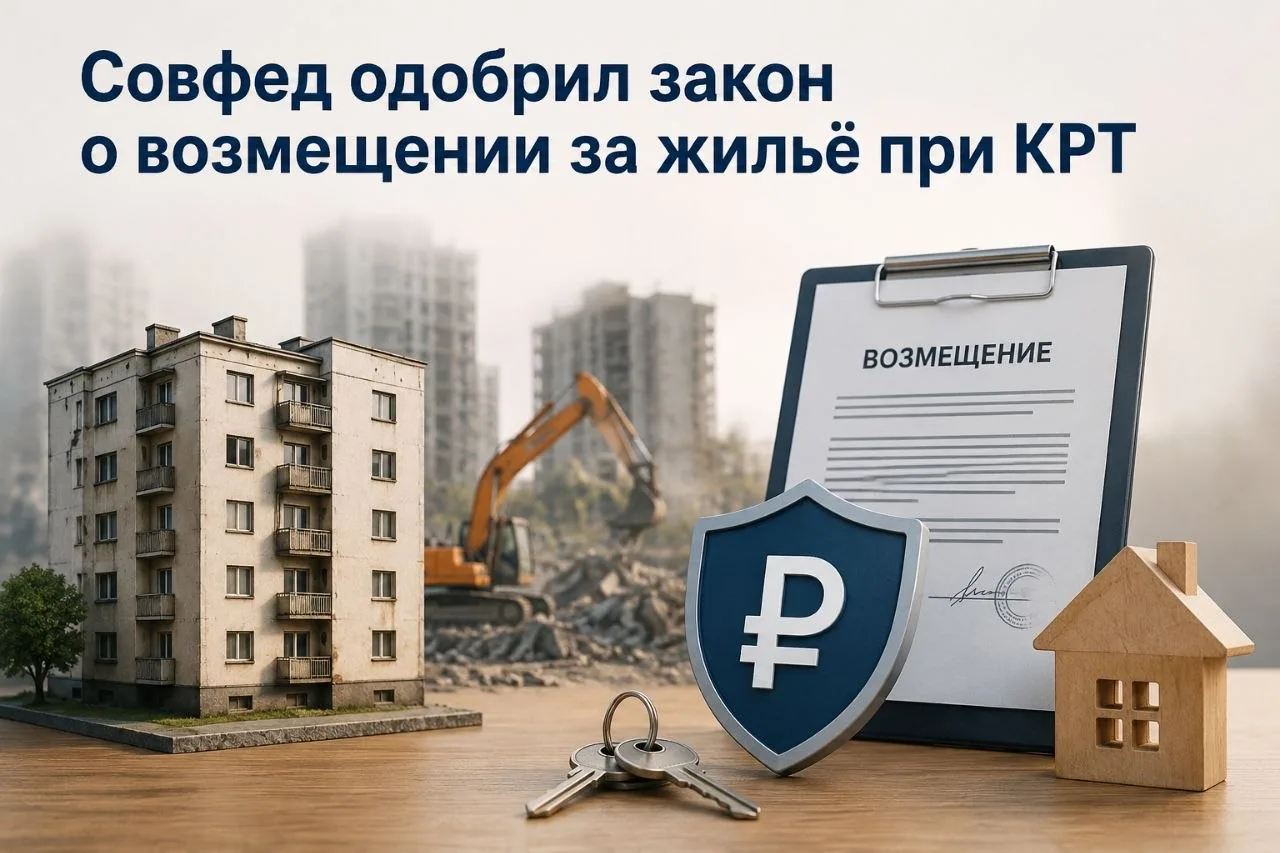 ❗️ Совфед одобрил закон о возмещении за жильё при КРТ

Теперь размер возмещения будет определяться н
