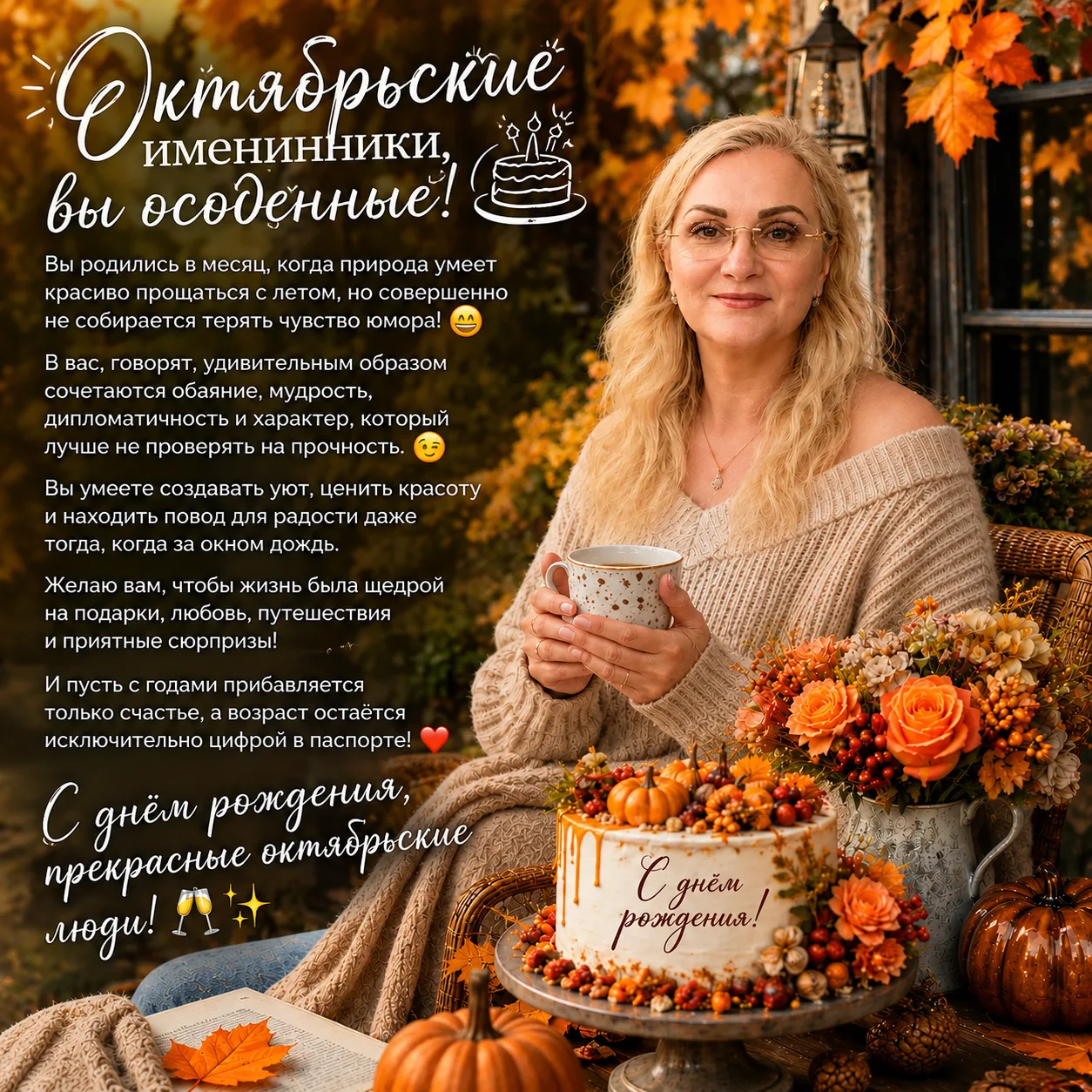 Есть у нас тут октябрьские именинники?) 😁