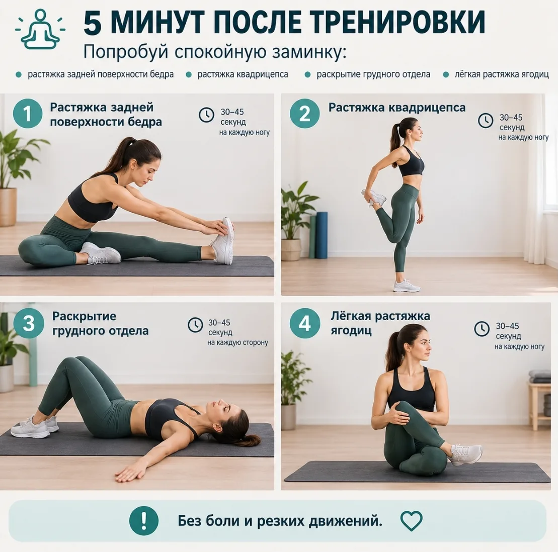 🧘 5 МИНУТ ПОСЛЕ ТРЕНИРОВКИ.