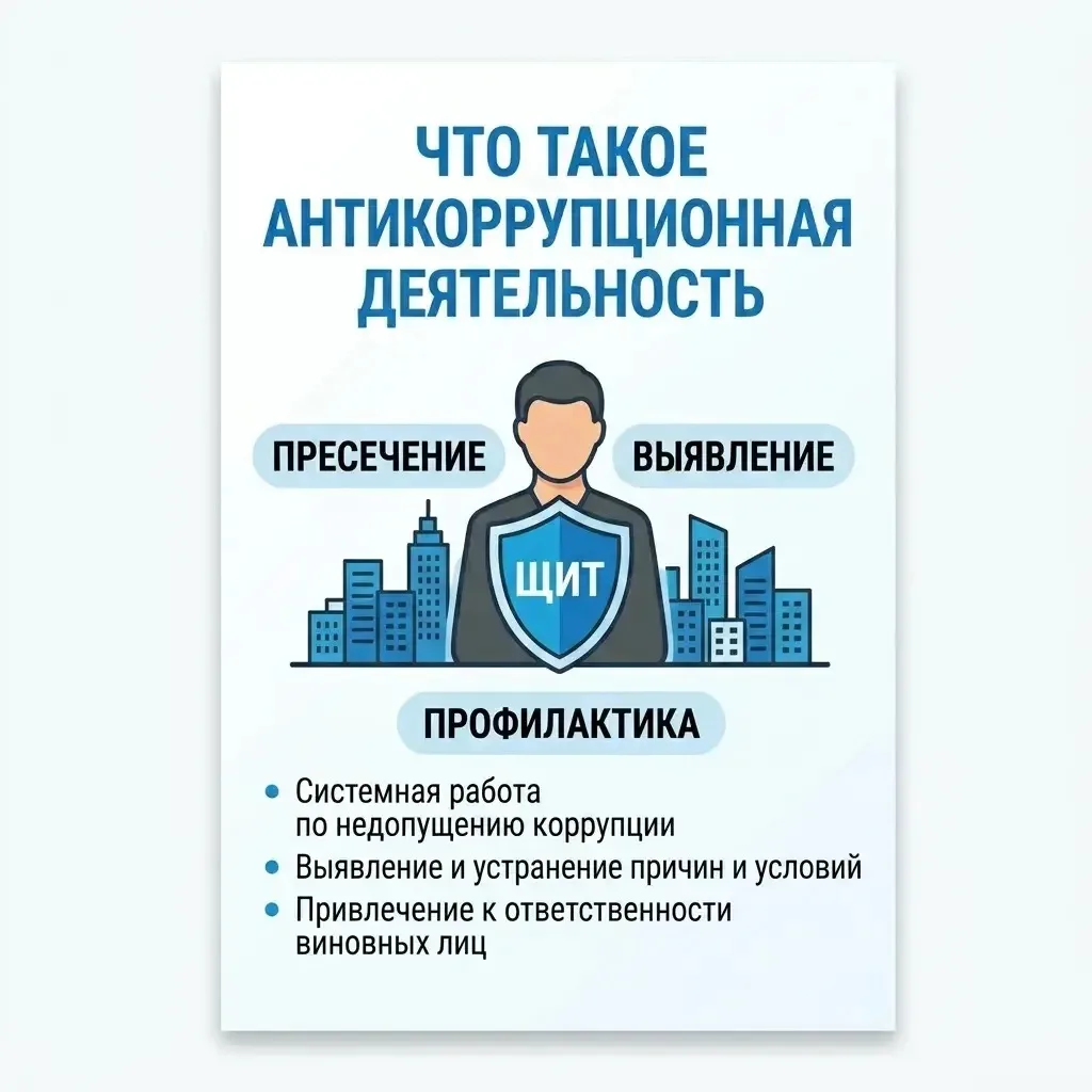 Антикоррупционная деятельность — это системная работа, направленная на профилактику, вы...