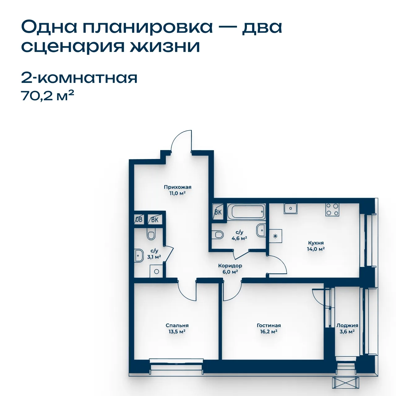 Одна планировка - два сценария жизни🏡