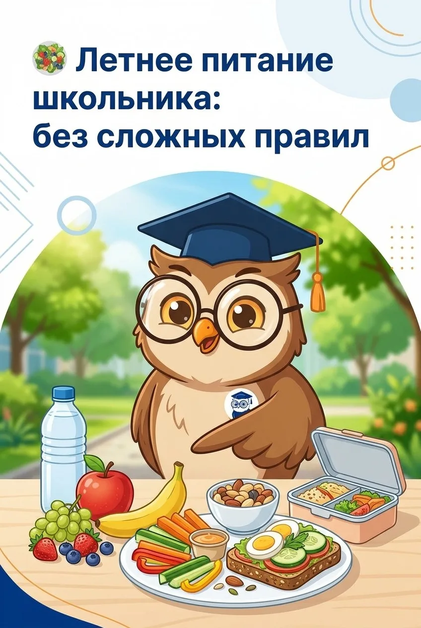 🥤 ЛЕТНЕЕ ПИТАНИЕ ШКОЛЬНИКА: БЕЗ СЛОЖНЫХ ПРАВИЛ

Летом дети двигаются намного больше: прогулки, вело