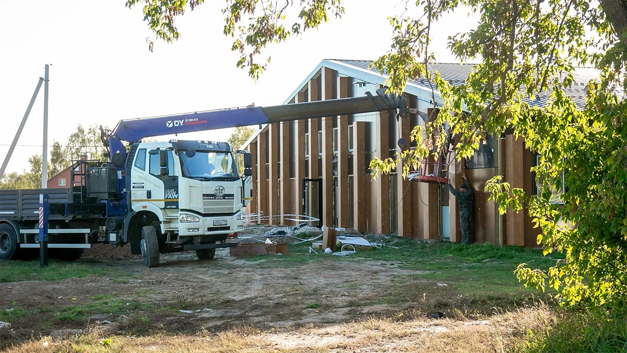 В Зарудне строится первый в Подмосковье модульный ДК