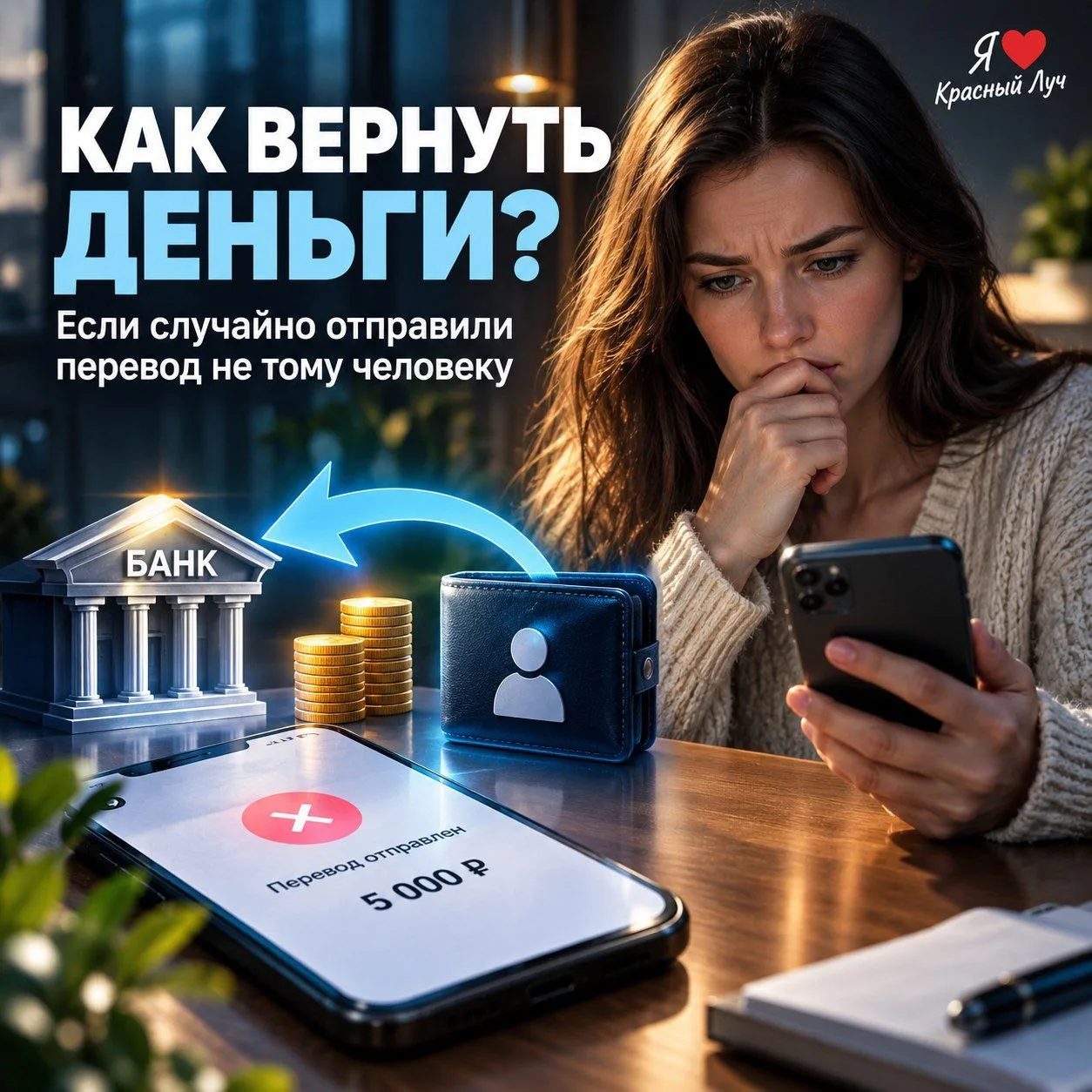 📌 Что делать, если вы случайно отправили перевод не тому человеку?