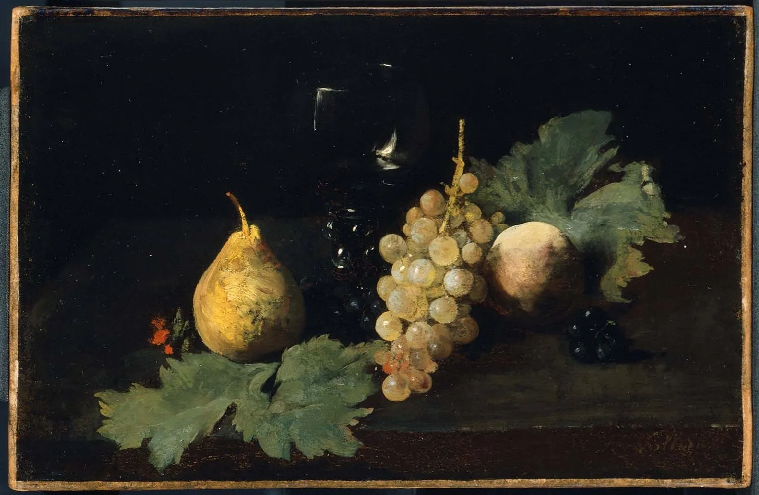 "Фрукты и бокал для вина" (Fruit and a Wineglass)