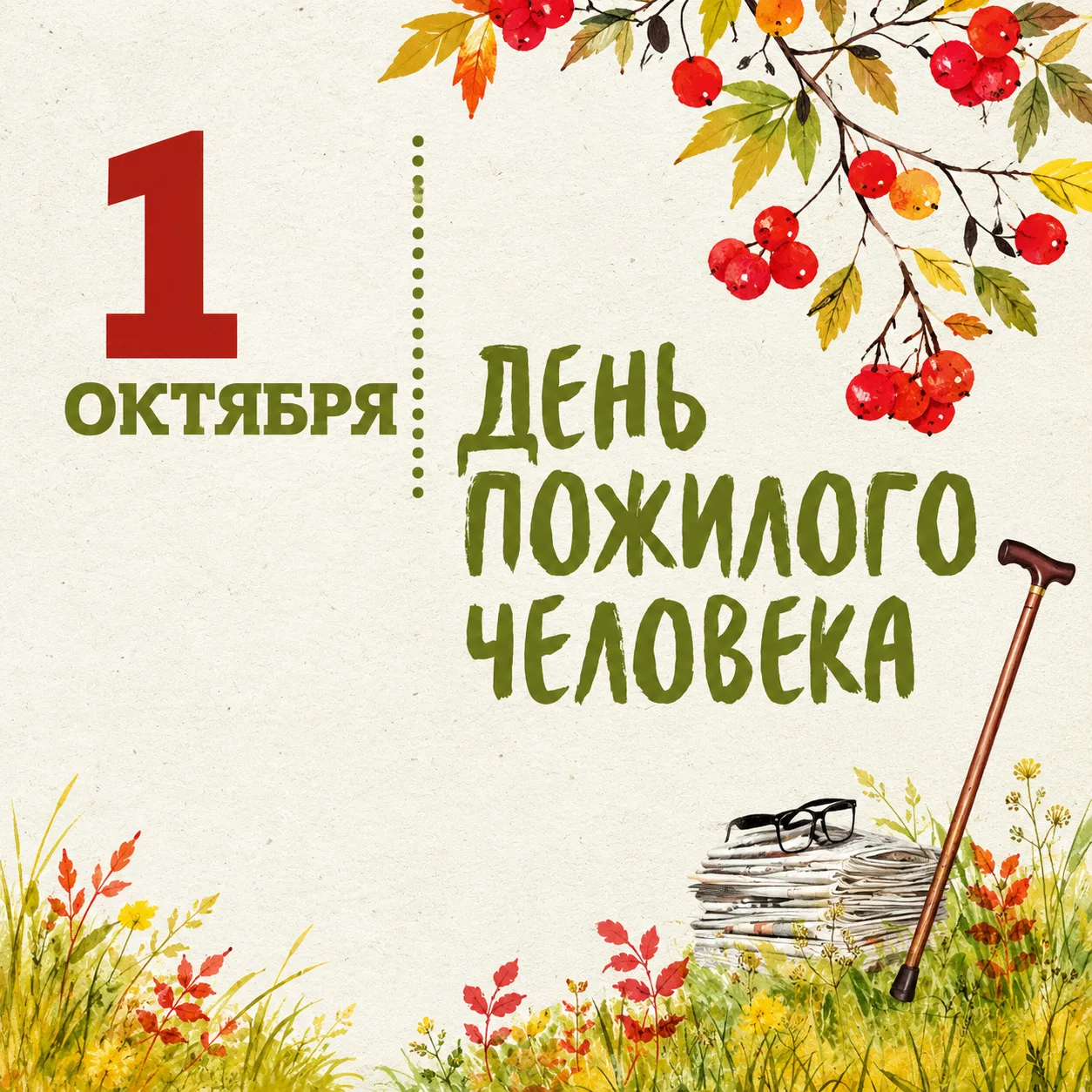 С Днём старшего поколения! С Днём пожилых людей! 💞