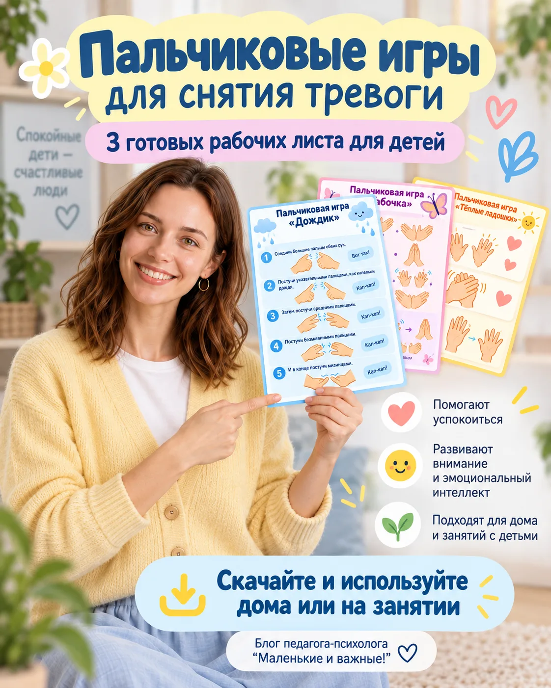 Когда ребёнок испытывает тревогу или стресс, важно не игнорировать его эмоции, а помочь...