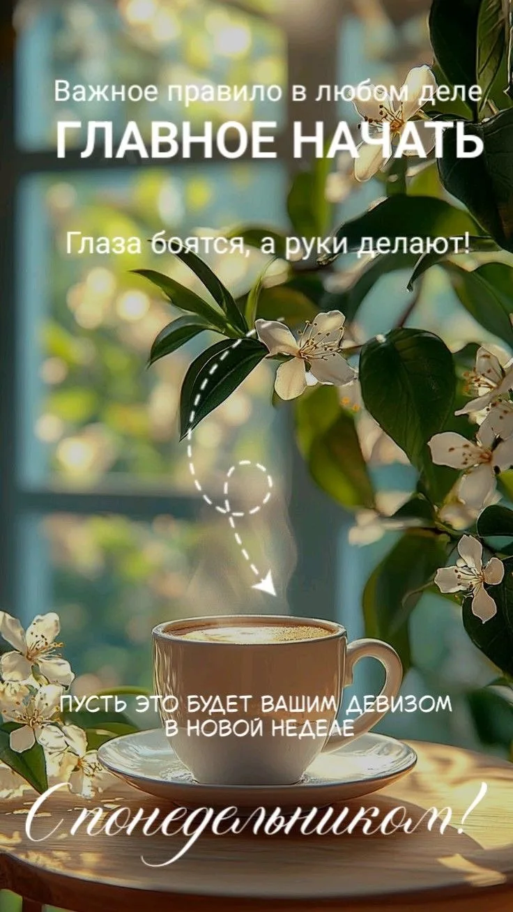С началом плодотворной рабочей недели!☕️