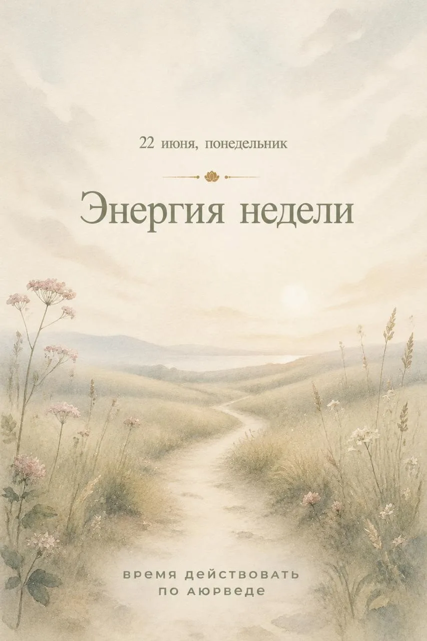 22 июня, понедельник.
Четвёртая неделя лета.

Энергия недели.

Вчера было солнцестояние. Самый длинн