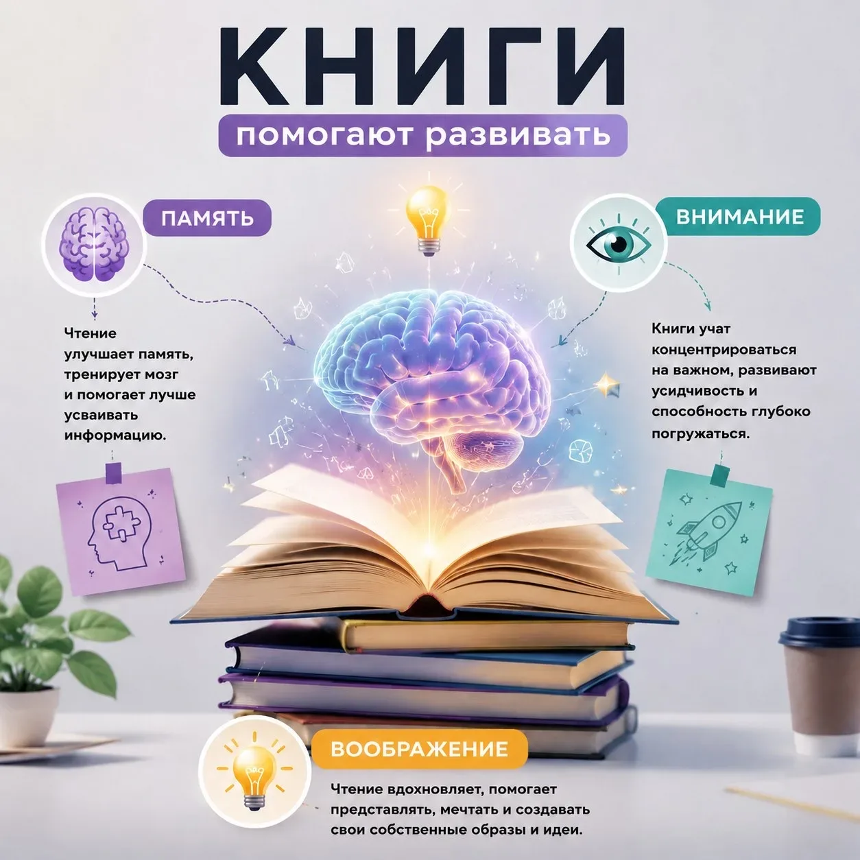 🧠✨ Почему книги — это настоящая тренировка для мозга?