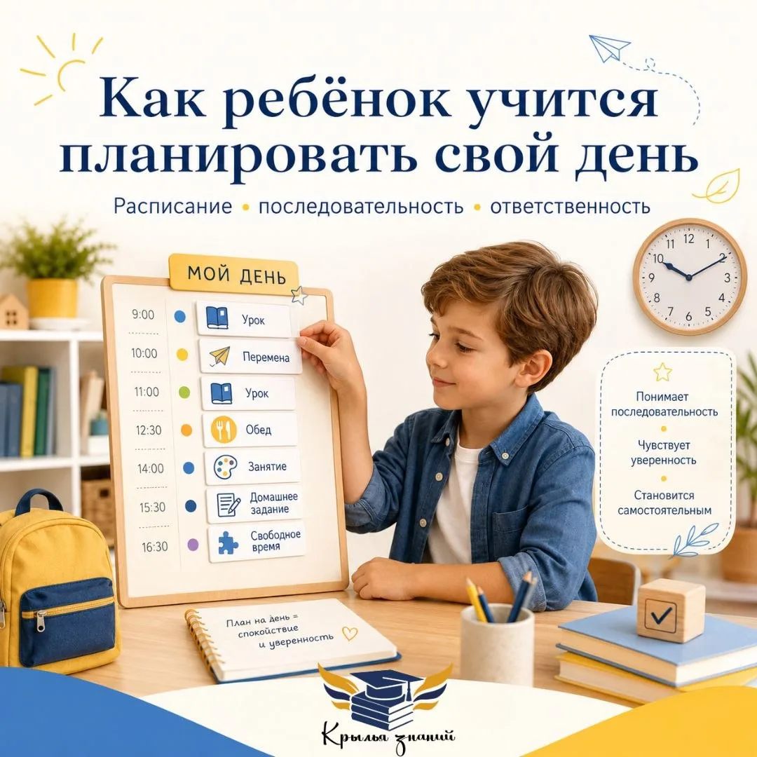 🗓 Как ребёнок учится планировать свой день.

Планирование — это не навык “для взрослых”.

👨‍🎓👩‍�