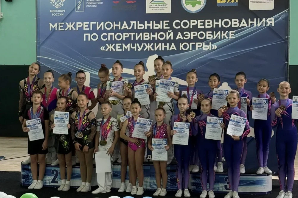 Имена победителей и призёров Межрегиональных соревнований по спортивной аэробике "Жемчу...