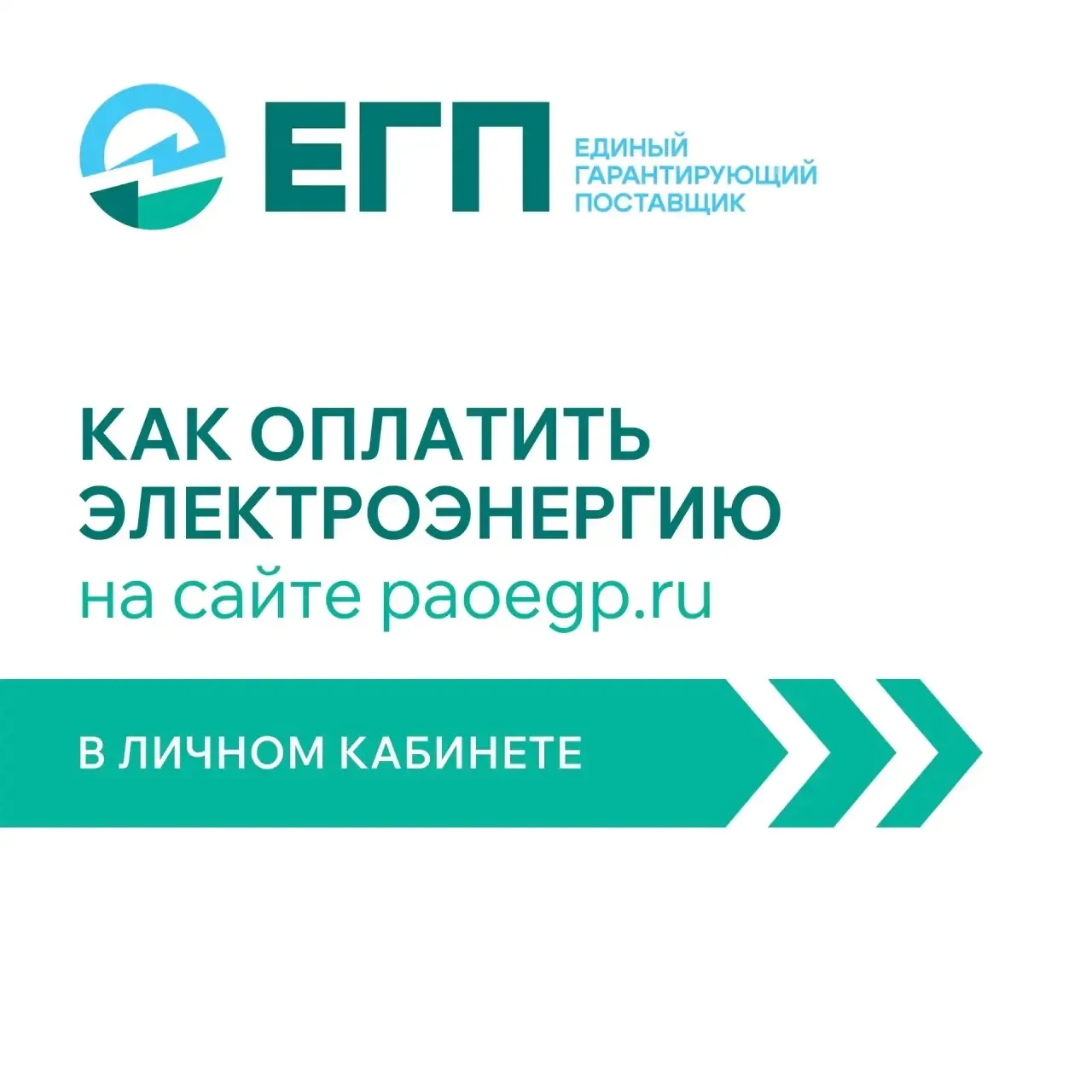 Оплатить электроэнергию теперь можно в Личном кабинете на сайте paoegp.ru