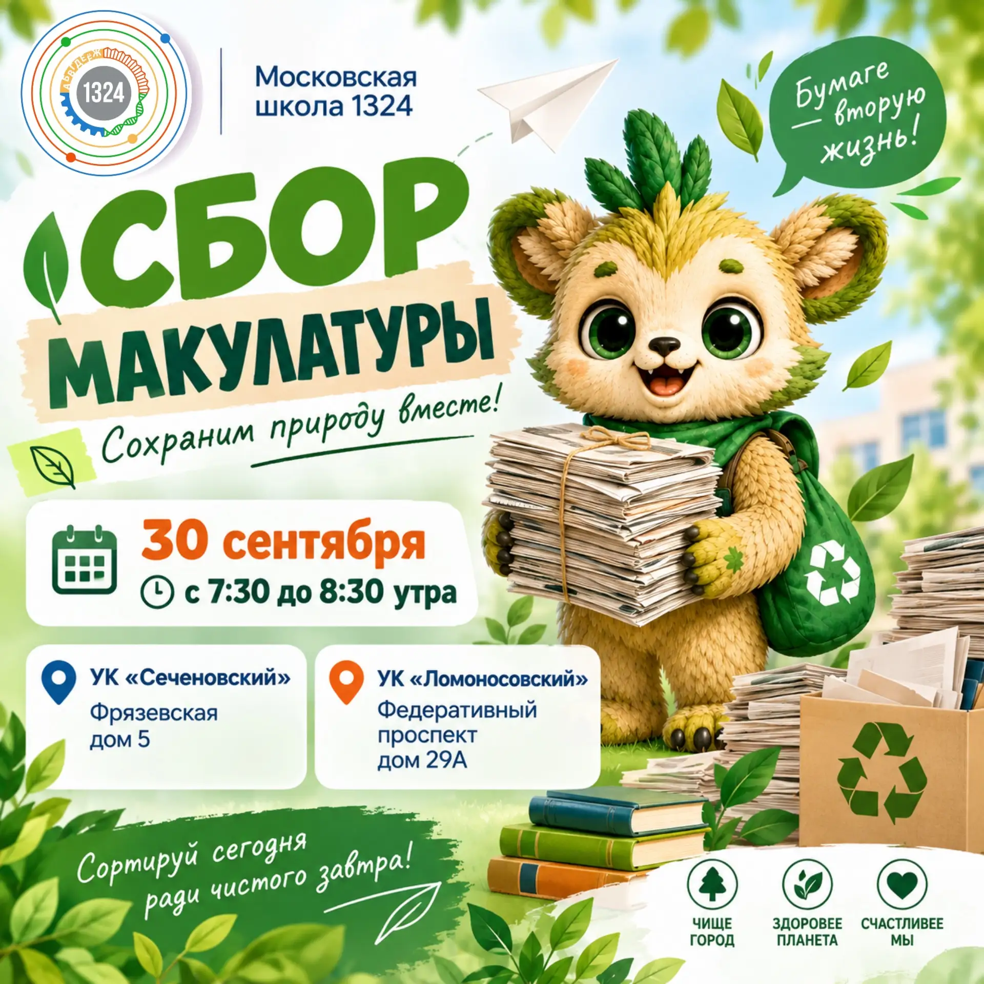 Готовимся к осеннему сбору макулатуры вместе! 🌱