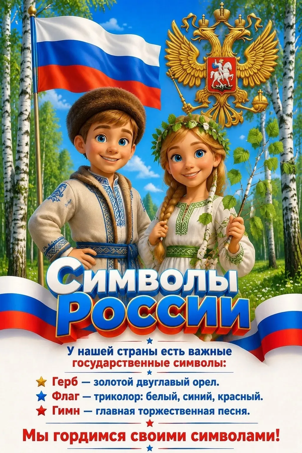 🎉 12 июня отмечаем День России — праздник единства, силы и красоты нашей Родины! 🌟 Наша страна — с