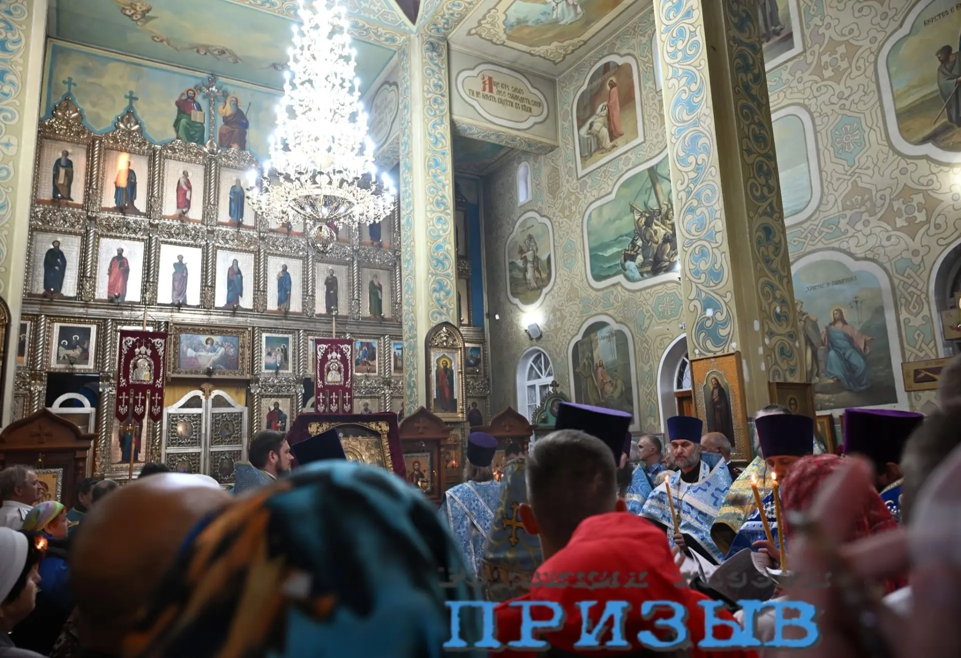 В Михайловке торжественно встретили чудотворную Донскую икону Божией Матери