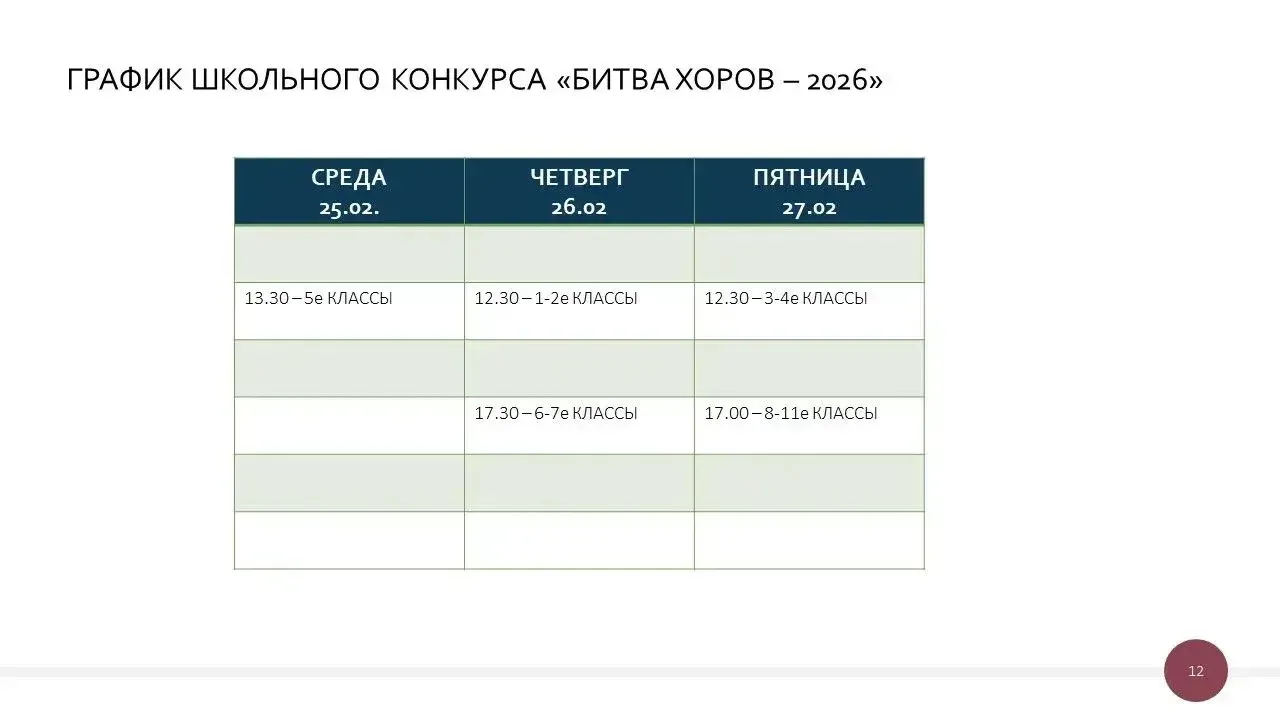Внимание!!! На этой неделе пройдет традиционное  и интересное событие -  «Битва хоров - 2026». Класс