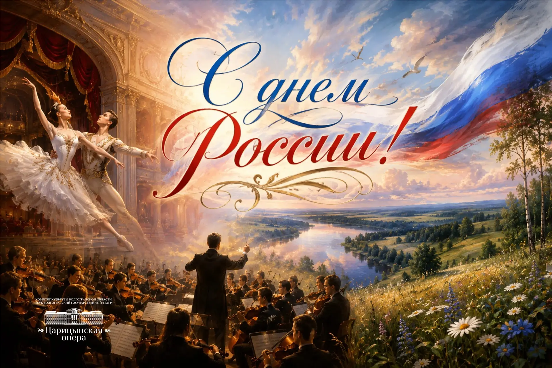 Дорогие друзья! 
 
От всего коллектива театра «Царицынская опера» сердечно поздравляем вас с Днём Ро