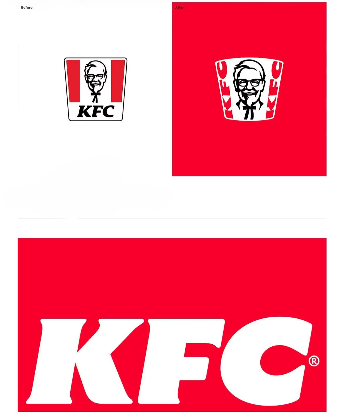 KFC замутил глобальный ребрендинг. Начали с логотипа — изменили главный визуальный прик...