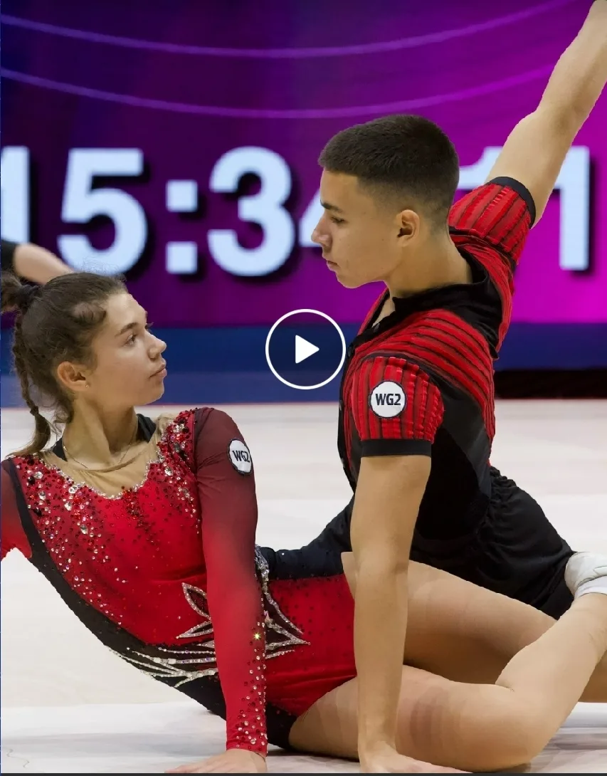 Ученик 10А класса Максим Степнов на чемпионате мира по спортивной аэробике