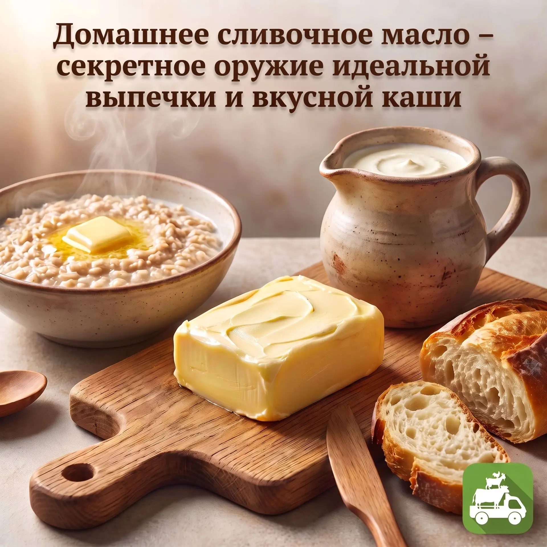☝️Домашнее сливочное масло – секретное оружие идеальной выпечки и вкусной каши.