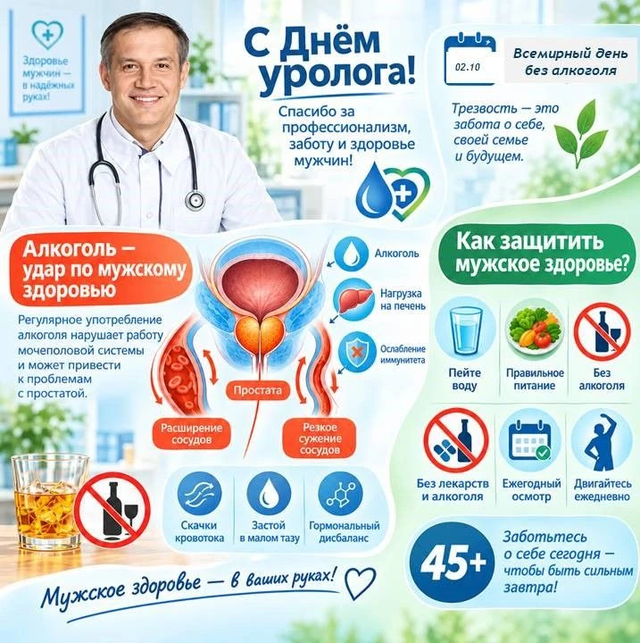 📅 Сегодня — двойной повод для важного разговора: День уролога и Всемирный день отказа ...