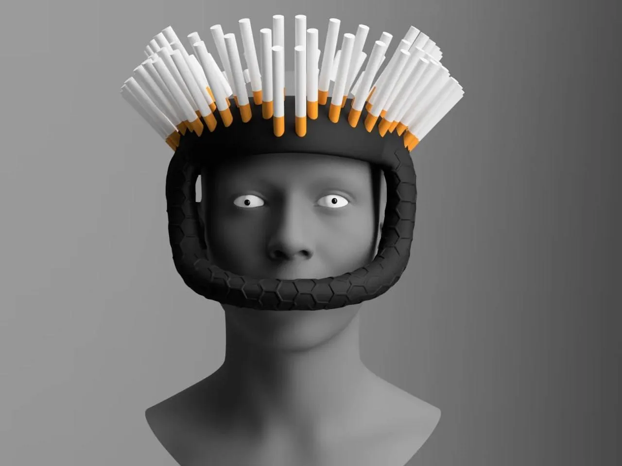 Энтузиасты создали 3D-модель шлема для курильщиков — девайс The CigHao позволяет курить...