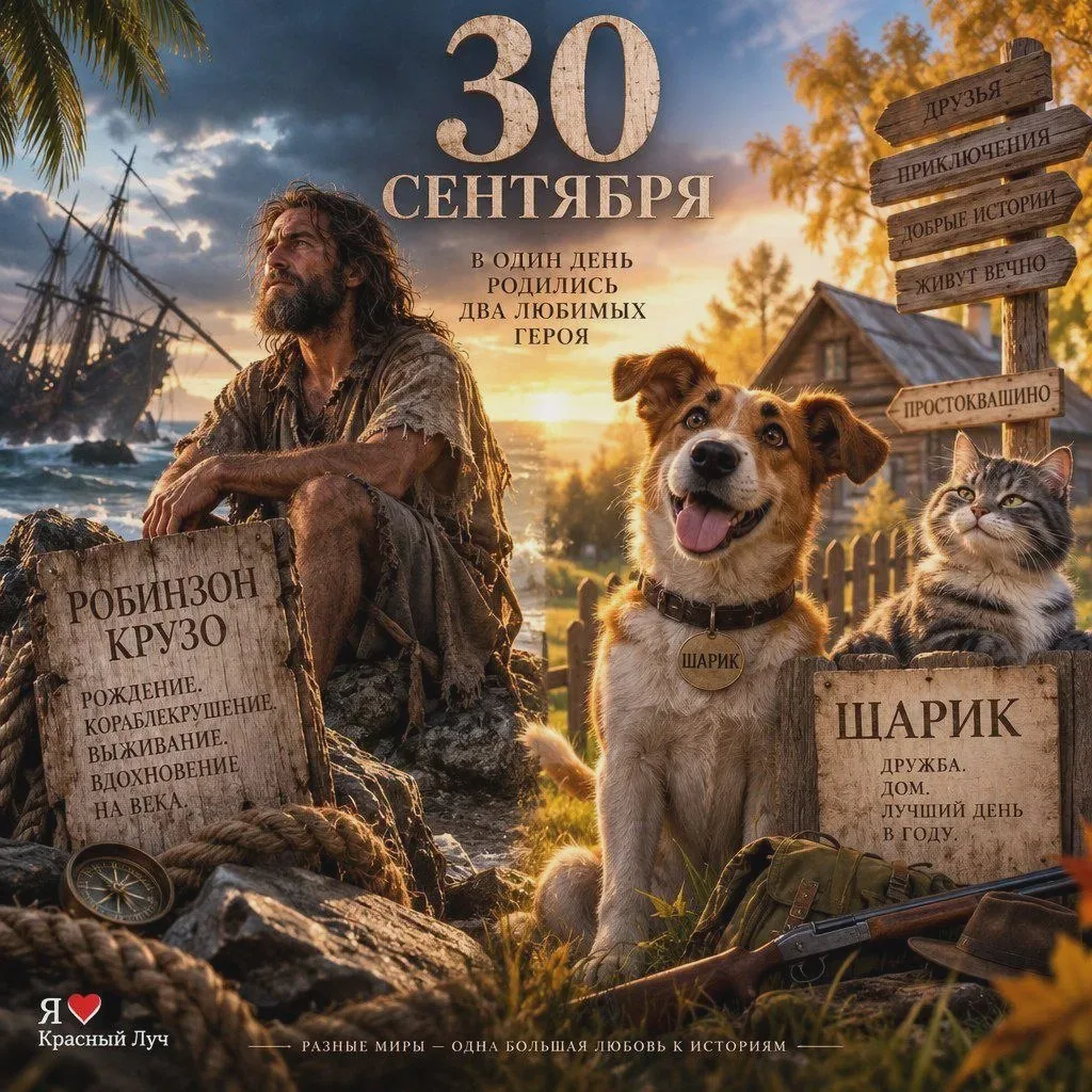 🎂 30 сентября — «день рождения» Крузо и Шарика