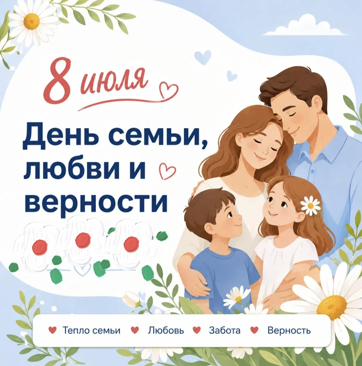 🌼 8 июля — День семьи, любви и верности! 🌼

☘️ Этот праздник тесно связан с историей святых Петра 