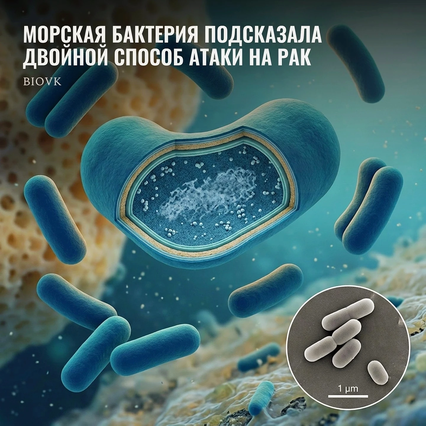 Новость, которая понравится онкологам и фанатам научпопа. Глубоководная бактерия Spongi...