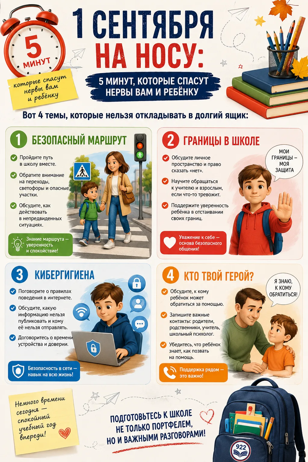 📚 1 сентября на носу: 5 минут, которые спасут нервы вам и ребёнку