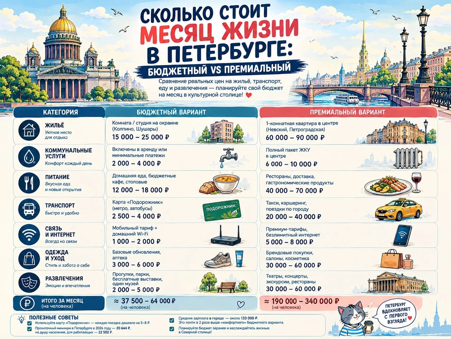 Сколько стоит жизнь в Петербурге