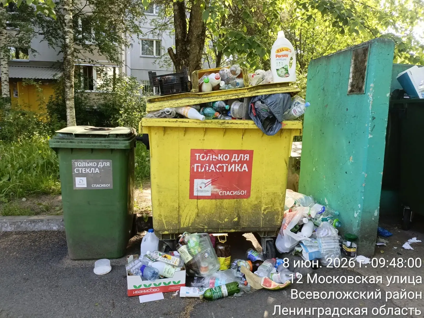 Направили заявки и повторные жалобы Региональному оператору ЛО по поводу задержки вывоза контейнеров