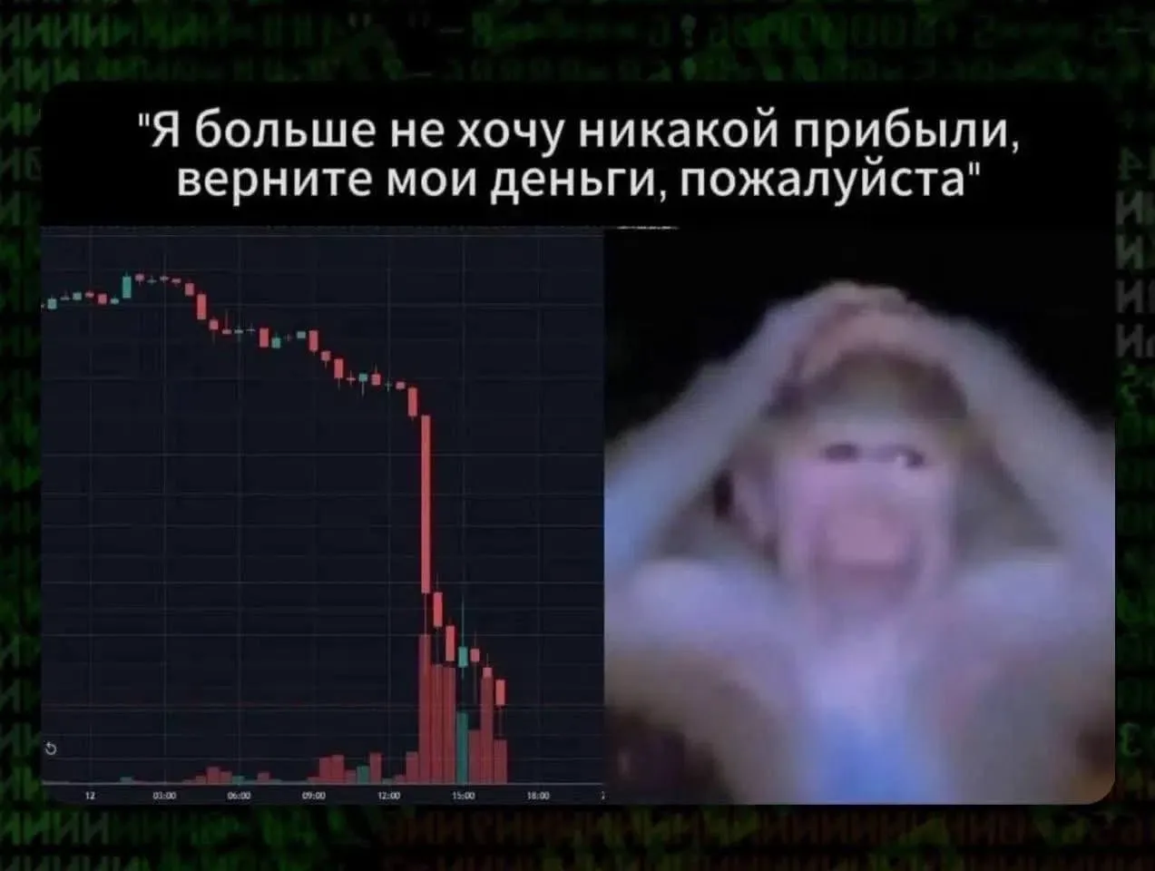 Мне не надо прибыли, верните мне мои деньги, пожалуйста.

Читаю различные каналы и комменты к постам