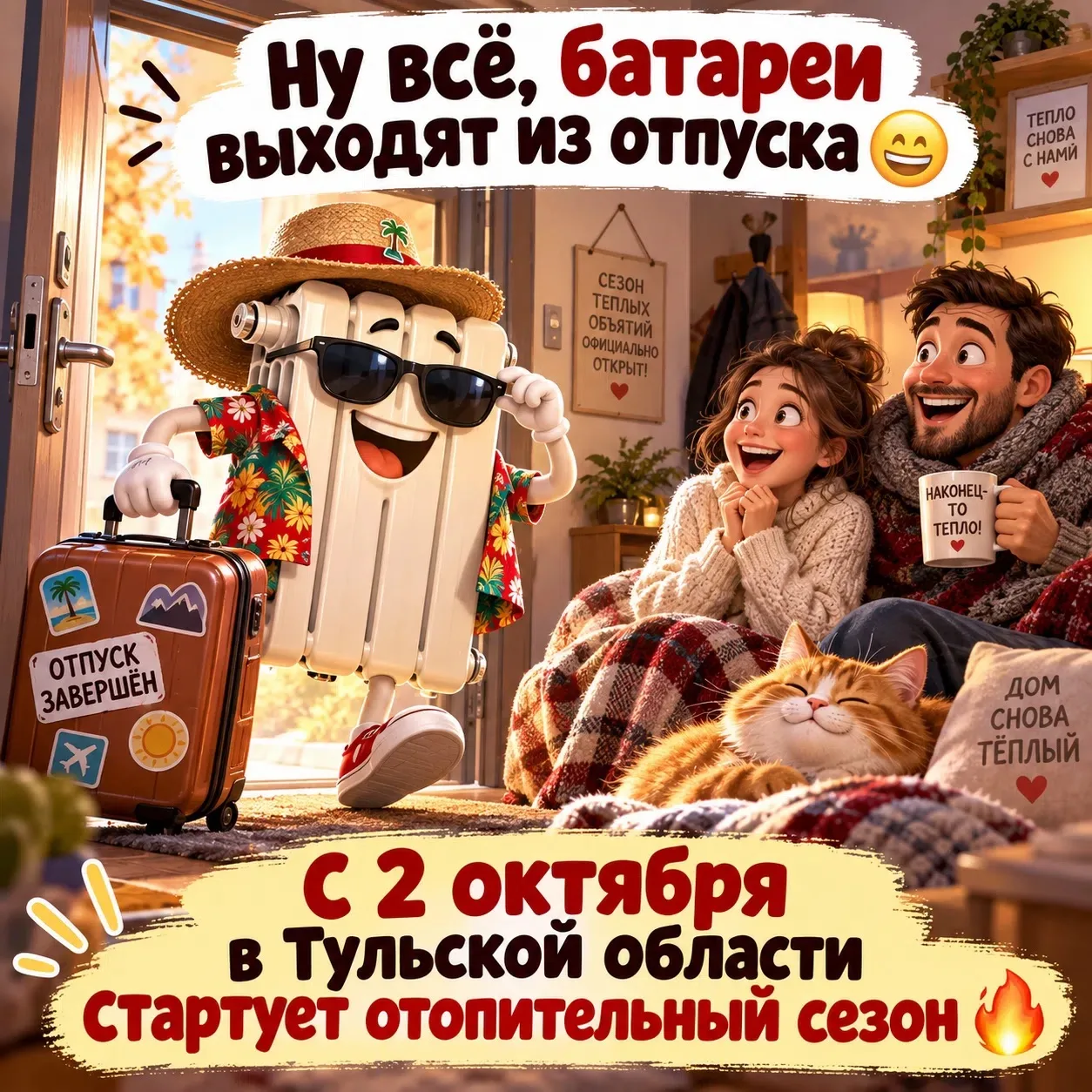 Ну всё, батареи выходят из отпуска 😄